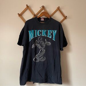 Vintage Disney Mickey Mouse Black T-Shirt